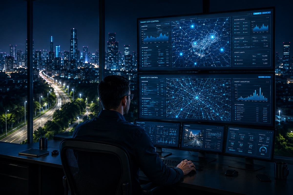 Centro de monitoreo de telegestión para alumbrado público